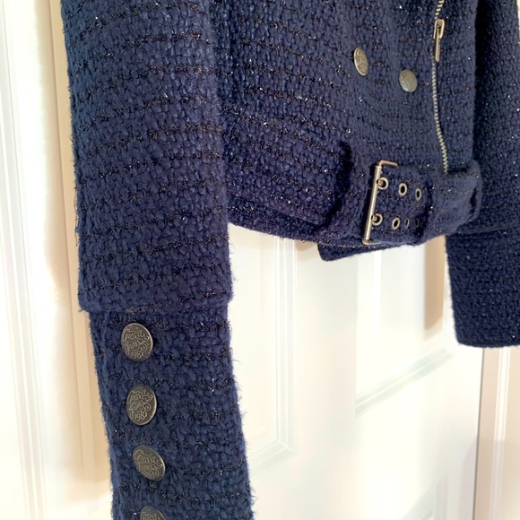 GUESS Tweed Moto Jacket - Picture 3 of 7
